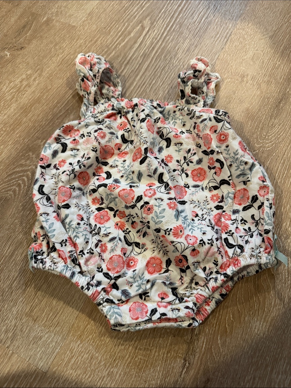 Baby Floral Cotton One-Piece Bodysuit - Pink Floral